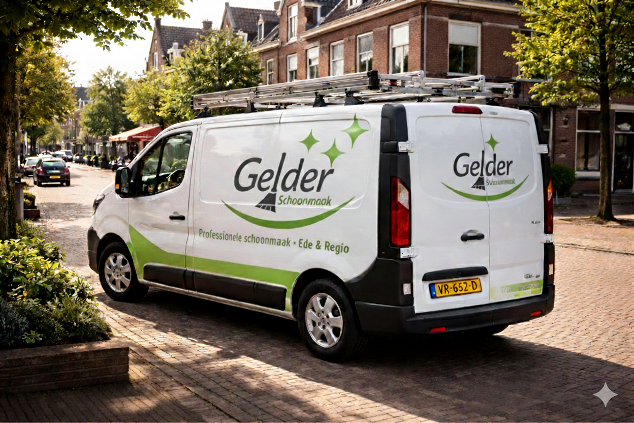 Schoonmaakbedrijf in Ede: werkbus van Gelder Schoonmaak in de regio